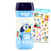 Bluey kids shampoo bottle with berry scent for bath time fun