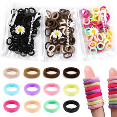 BlueZOO hair ties in soft cotton texture minimize snags for sensitive scalps