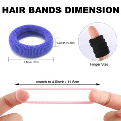 BlueZOO color variety hair ties showing nine colors for versatile outfits.