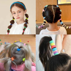 BlueZOO soft cotton ponytail holder demonstrates comfortable grip.