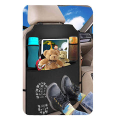 BLYPHOO backseat organizer kick mats tablet holder image highlights built-in tablet pocket for on-the-go viewing.