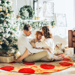 Bnuitland Pizza Blanket on sofa or bed offers practical warmth and fun décor
