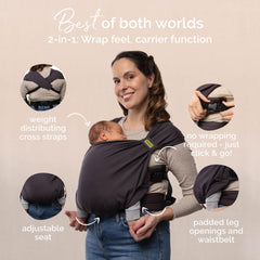 Boba Bliss buckle closure demonstrates secure, simple fastening for fast transitions.