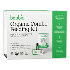 Bobbie Organic Combo Feeding Kit packaging supports mixed feeding choices