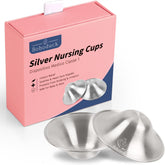 Boboduck Original Silver Nursing Cups shown in packaging for easy gifting.