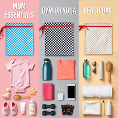 Bodysurf wet bag wet-dry separation, keeps damp items contained while traveling.