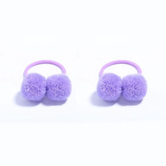 BOENBE LOVED baby hair ties purple pom pom provide gentle hold for toddler ponytails.