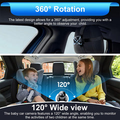 BOEYOS baby car mirror night vision provides clear nighttime monitoring.