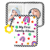 BOHEMIABY baby photo album rainbow cover fosters family bonding through colorful visuals.