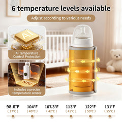 BOKASM on-the-go warmer in use for travel and feeding convenience.