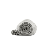 Boll & Branch Signature Crib Sheet Mist closeup shows soft organic cotton weave for gentle sleep