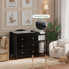 BOLUO baby dresser changing top for convenient diaper changes.