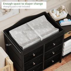 BOLUO baby dresser storage shelves for towels, creams, and socks.