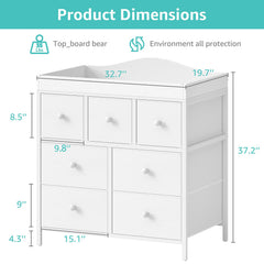BOLUO dresser side profile assembly view illustrates sturdy build and space-efficient design.
