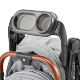 Bombi baby stroller snack tray with cup holder keeps snacks organized on-the-go.