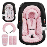 BOMOLOUR infant seat insert with removable cushion provides full head support in car seats