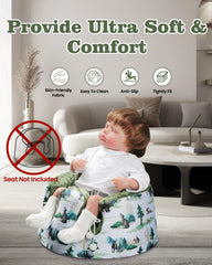 BOMOLOUR seat cover elastic bottom showing secure, snug fit