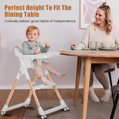 BONBAY high chair with 5-point harness for secure feeding.