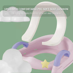 Bonbay potty seat demonstrates adjustable height to fit growing toddlers.