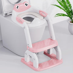 Bonbay potty seat with step-stool in assembly stage for quick setup.