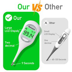 Boncare thermometer with fever alarm helps monitor illness alerts.