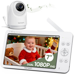 bonoch 7-inch monitor with 1080p clarity for detailed baby viewing.
