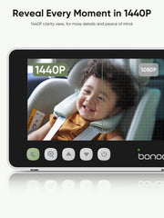 bonoch dual cameras split screen lets you monitor two babies side by side