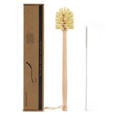 BONUMVITA long-handle bottle brush cleans deep bottle bottoms easily.