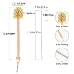 BONUMVITA straw brush reaches narrow straw interiors for thorough cleaning.