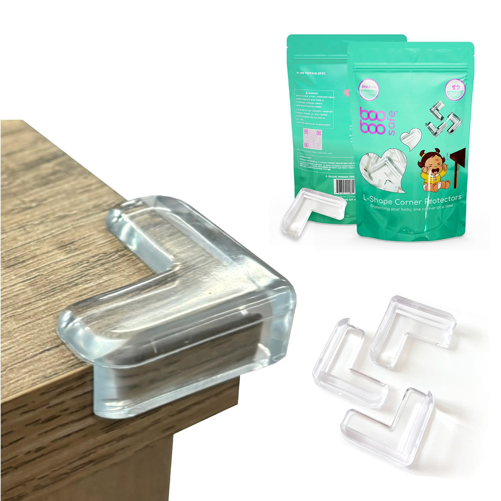 Boo Boo Safe edge protector L-shape 12-pack cushions sharp edges for safer play.