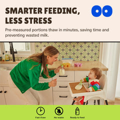 BOOBCUBE freezer-trays-stackable maximize freezer space and organization.