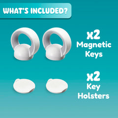 Booboobaby magnetic keys-holder enables quick access to replacement keys.