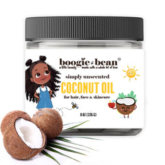 Boogie and Bean coconut oil ingredients highlight 100% non-GMO oil for kids.