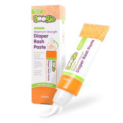 Boogie Diaper Rash Paste tube-front for mess-free, one-handed use.