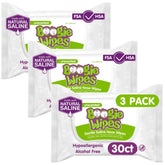 Boogie saline nose wipes box pack—convenient 3-pack for family travel