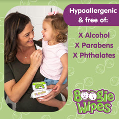 Boogie saline nose wipes kid use demonstrates family-friendly nasal care on the go