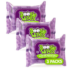 Boogie Saline Nose Wipes pack with resealable lid for quick nose cleaning