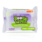 Boogie Saline Nose Wipes package with resealable lid for easy at home or travel cleanups