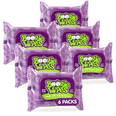Boogie Wipes saline nose wipes pack front for quick, gentle nose cleaning.