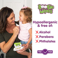 Boogie Wipes resealable pack image highlights easy, on-the-go freshness.