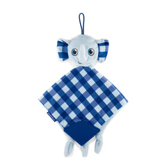 BooginHead Elephant Lovey Teether Pacifier Holder eases sore gums and calms on the go.