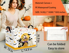 BOOHIT canvas storage bin close-up showing durable fabric and sturdy handles