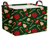 BOOHIT Christmas basket full view highlighting festive design and sturdy frame for storage.