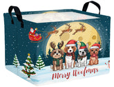 BOOHIT Christmas gift basket front view shows ample space for toys and books.