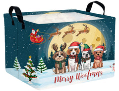 BOOHIT Christmas gift basket front view shows ample space for toys and books.