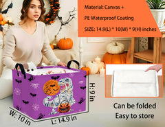 BOOHIT large basket with reinforced PU handles for easy carrying