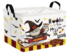 BOOHIT Large Magic Nursery Basket folded for easy closet storage and clutter reduction.