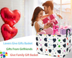 BOOHIT valentines basket collapsible folded, easy storage when not in use.