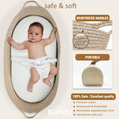 BOPHILI changing basket with waterproof cover protecting surfaces during changes