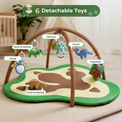 bopopo Baby Gym Play Mat non-slip bottom provides stable surface